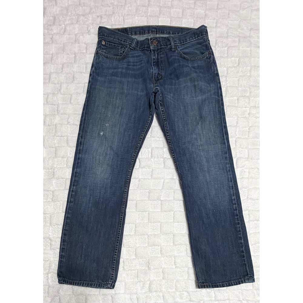 Levis 514 Slim Straight Jeans Mens 34X28.5 Blue Denim 100% Cotton Medium Wash